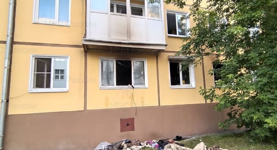 Пожар в пятиэтажном доме Иркутска
